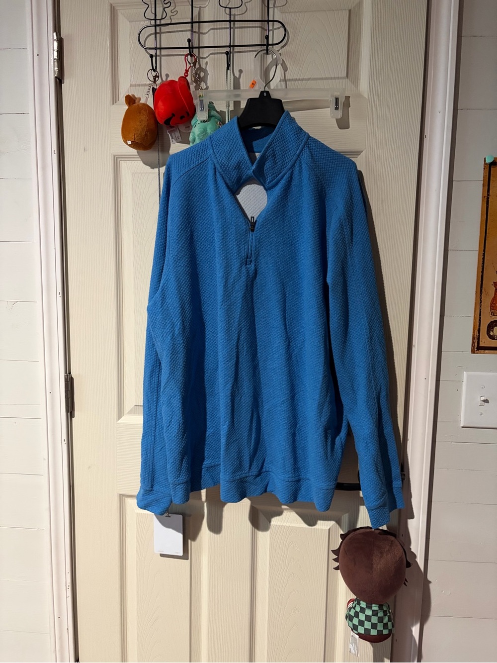 Blue women’s Quarter-Zip Pullover Top